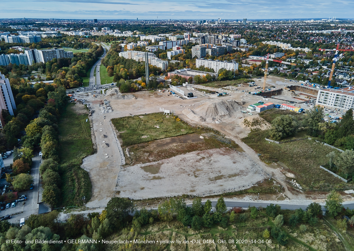 08.10.2020 - Baustelle Alexisquartier und Umgebung in Neuperlach 08.10.2020 - Baustelle Alexisquartier und Umgebung in Neuperlach